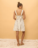 Keiko Beige Black Stripe Mini Dress Keiko Beige Black Stripe Mini Dress