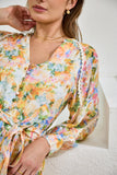 Elysia Yellow Floral Long Sleeve Mini Dress Elysia Yellow Floral Long Sleeve Mini Dress