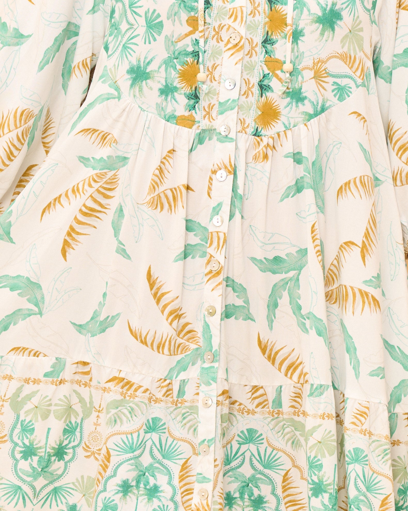 Wisteria Blue Floral Boho Button Down Mini Dress Wisteria Blue Floral Boho Button Down Mini Dress