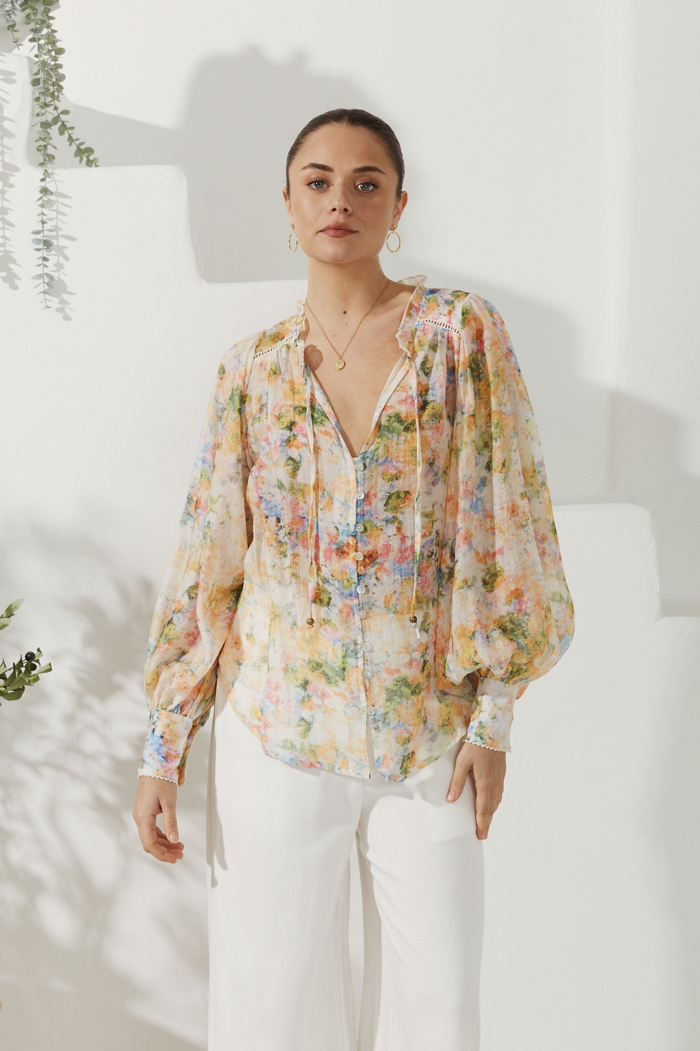 Elysia Yellow Floral Long Sleeve Blouse Elysia Yellow Floral Long Sleeve Blouse