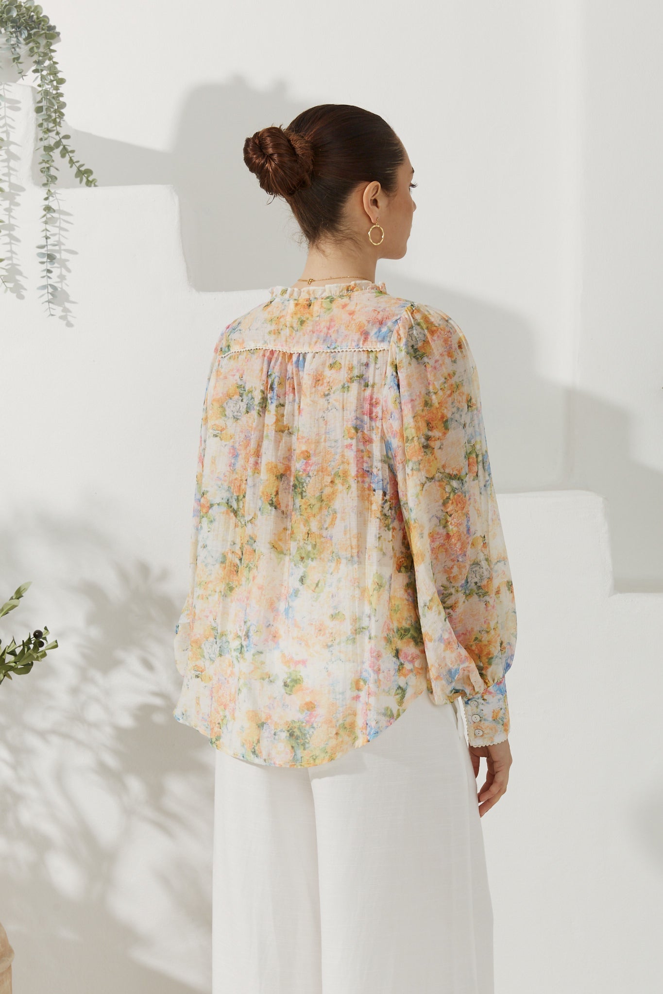 Elysia Yellow Floral Long Sleeve Blouse Elysia Yellow Floral Long Sleeve Blouse