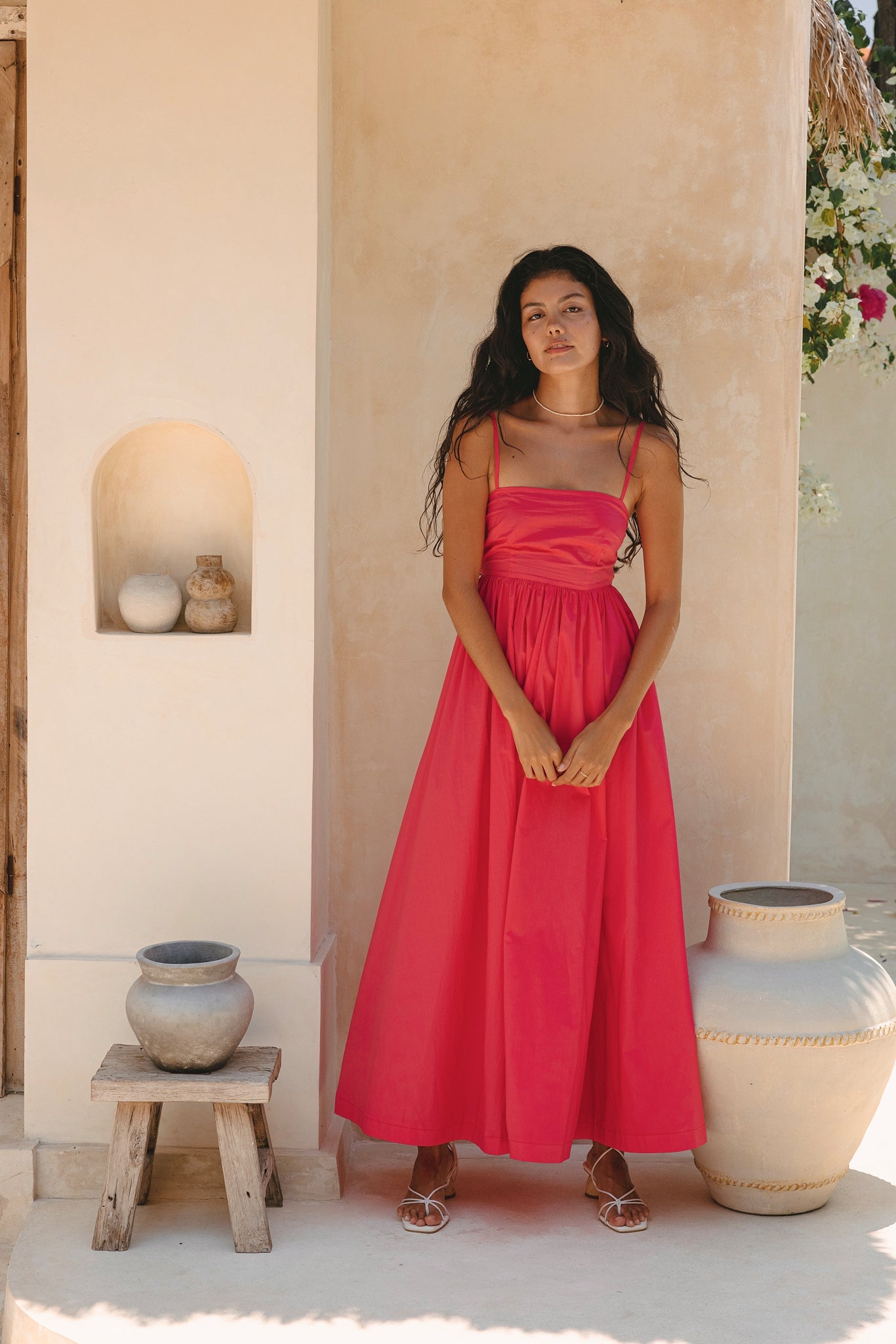 Azalea Watermelon Red Flared Maxi Dress Azalea Watermelon Red Flared Maxi Dress