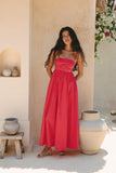 Azalea Watermelon Red Flared Maxi Dress Azalea Watermelon Red Flared Maxi Dress