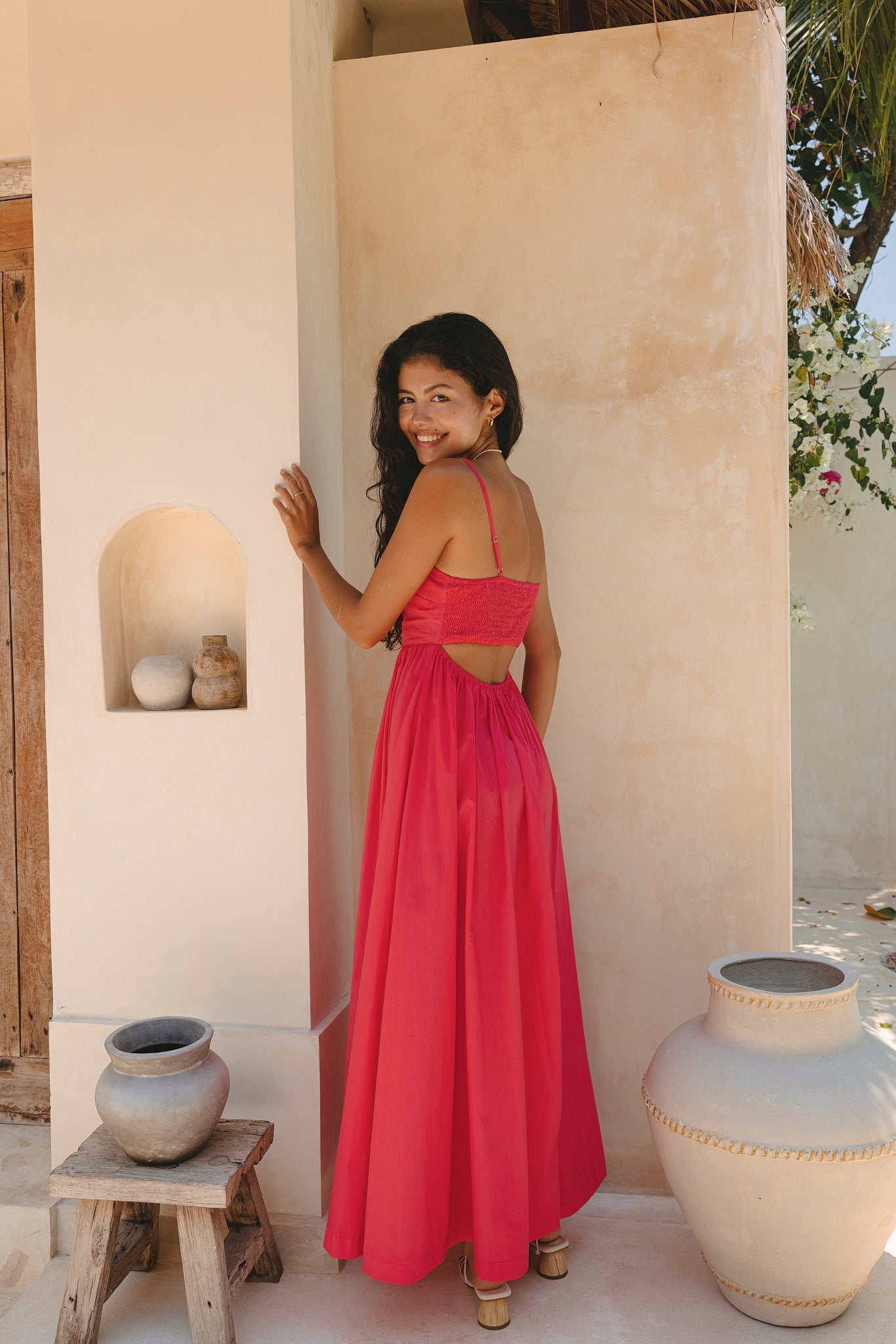 Azalea Watermelon Red Flared Maxi Dress Azalea Watermelon Red Flared Maxi Dress