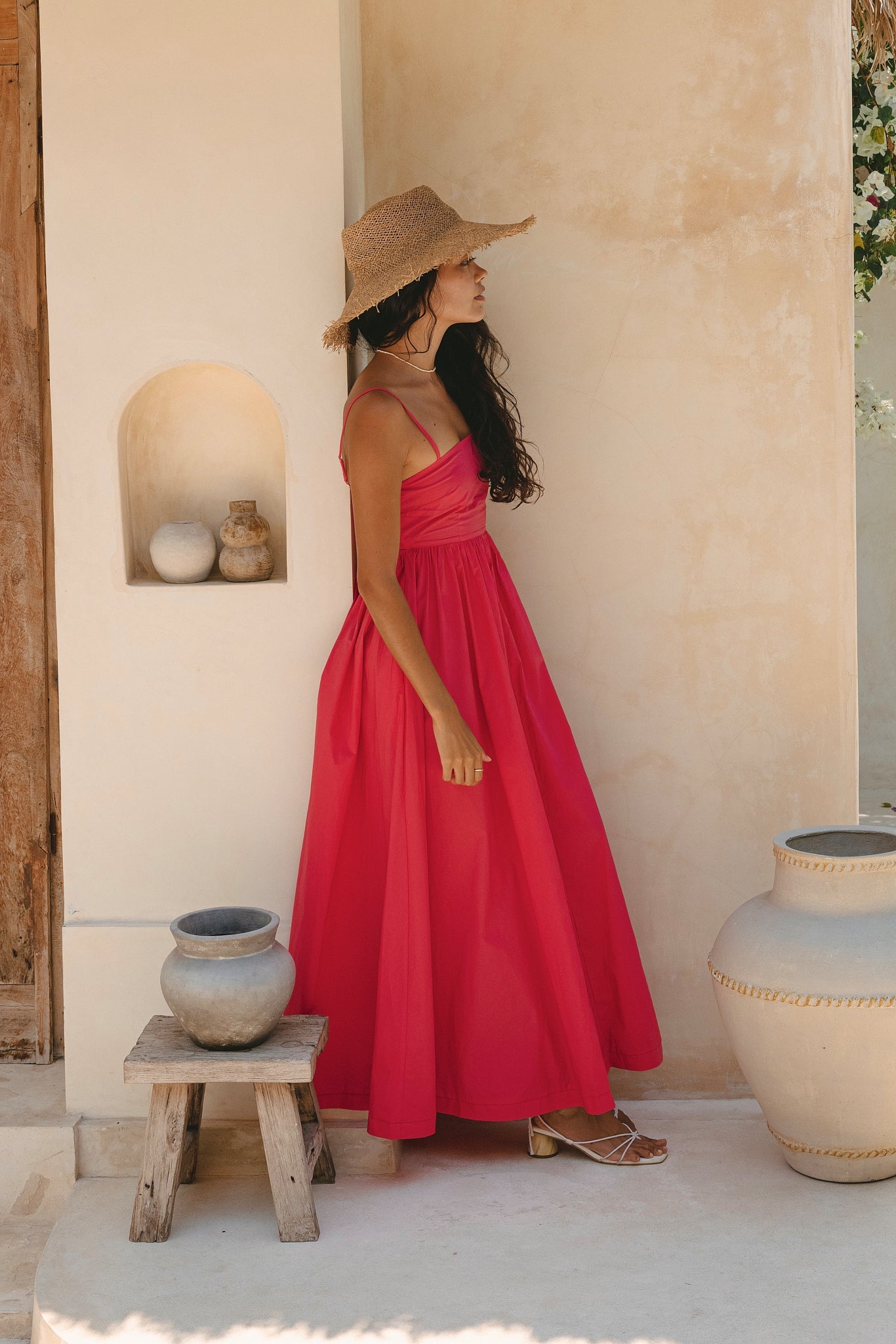 Azalea Watermelon Red Flared Maxi Dress Azalea Watermelon Red Flared Maxi Dress