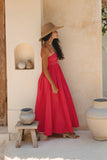 Azalea Watermelon Red Flared Maxi Dress Azalea Watermelon Red Flared Maxi Dress