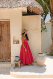 Azalea Watermelon Red Flared Maxi Dress Azalea Watermelon Red Flared Maxi Dress