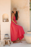 Azalea Watermelon Red Flared Maxi Dress Azalea Watermelon Red Flared Maxi Dress