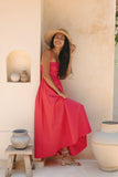 Azalea Watermelon Red Flared Maxi Dress Azalea Watermelon Red Flared Maxi Dress