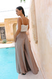 Sol Beige Wide Leg Pants