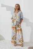 Hawaii Blue Tropical Oversized Shirt