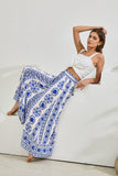Amara Blue Boho Wide Leg Pants
