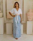 Skyra Blue Boho Wide Leg Pants