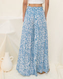 Skyra Blue Boho Wide Leg Pants