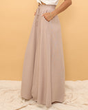 Sol Beige Wide Leg Pants