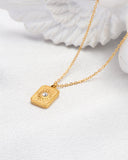 Celeste Gold Star Zirconia Necklace