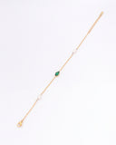 Viridis Green Zirconia and Pearl Bracelet