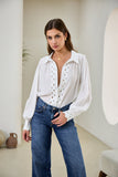 Gwen White Ric Rac Blouse